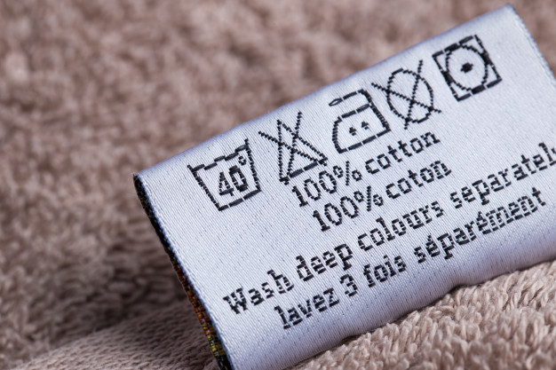 label cara cuci pakaian