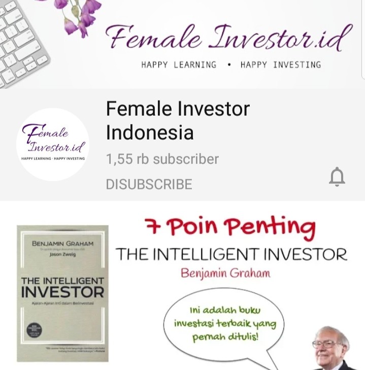 saluran youtube investasi femalw investor id