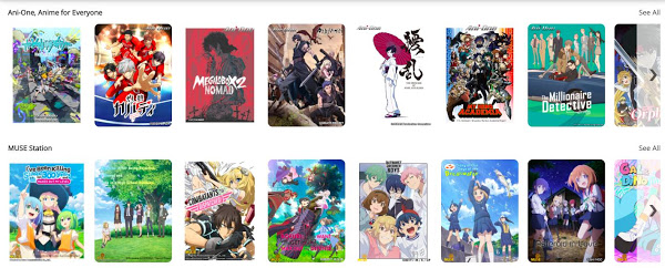 kategori pilihan anime di aplikasi streaming sushiroll