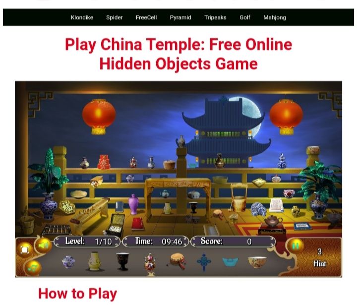 China temple game gratis hidden object di solitaire org