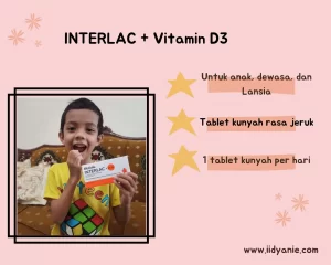 Interlac vitamin d suplemen praktis untuk daya tahan tubuh anak