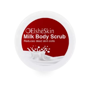 Elshe skin milk body scrub untuk kulit halus lembap dan cerah